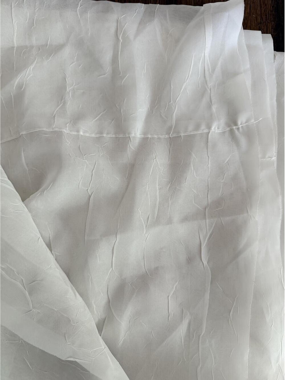 'Canopy' stone colored crushed voile curtains 51x63